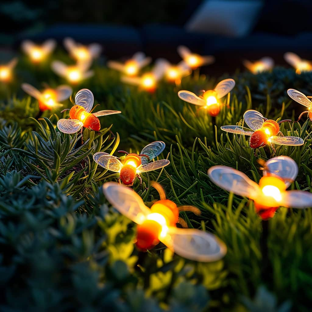 LED lights shaped like bees