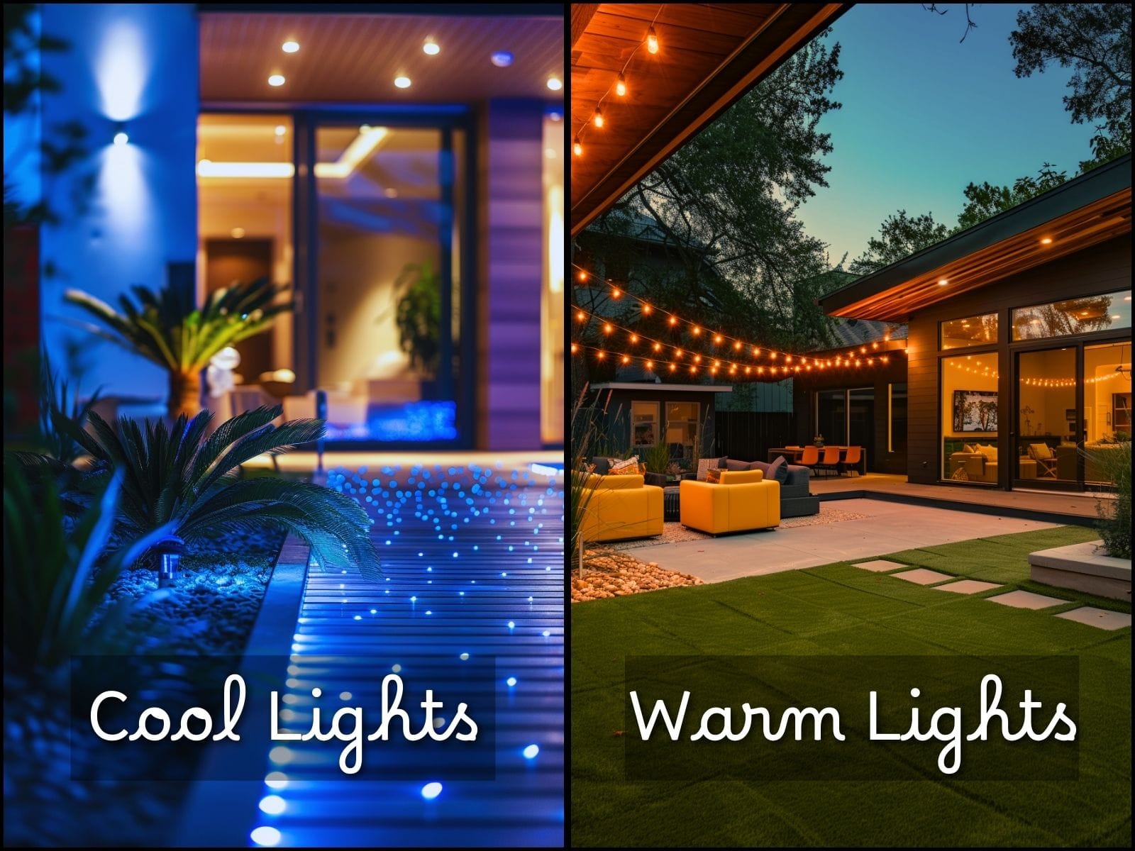 Cool light versus warm light