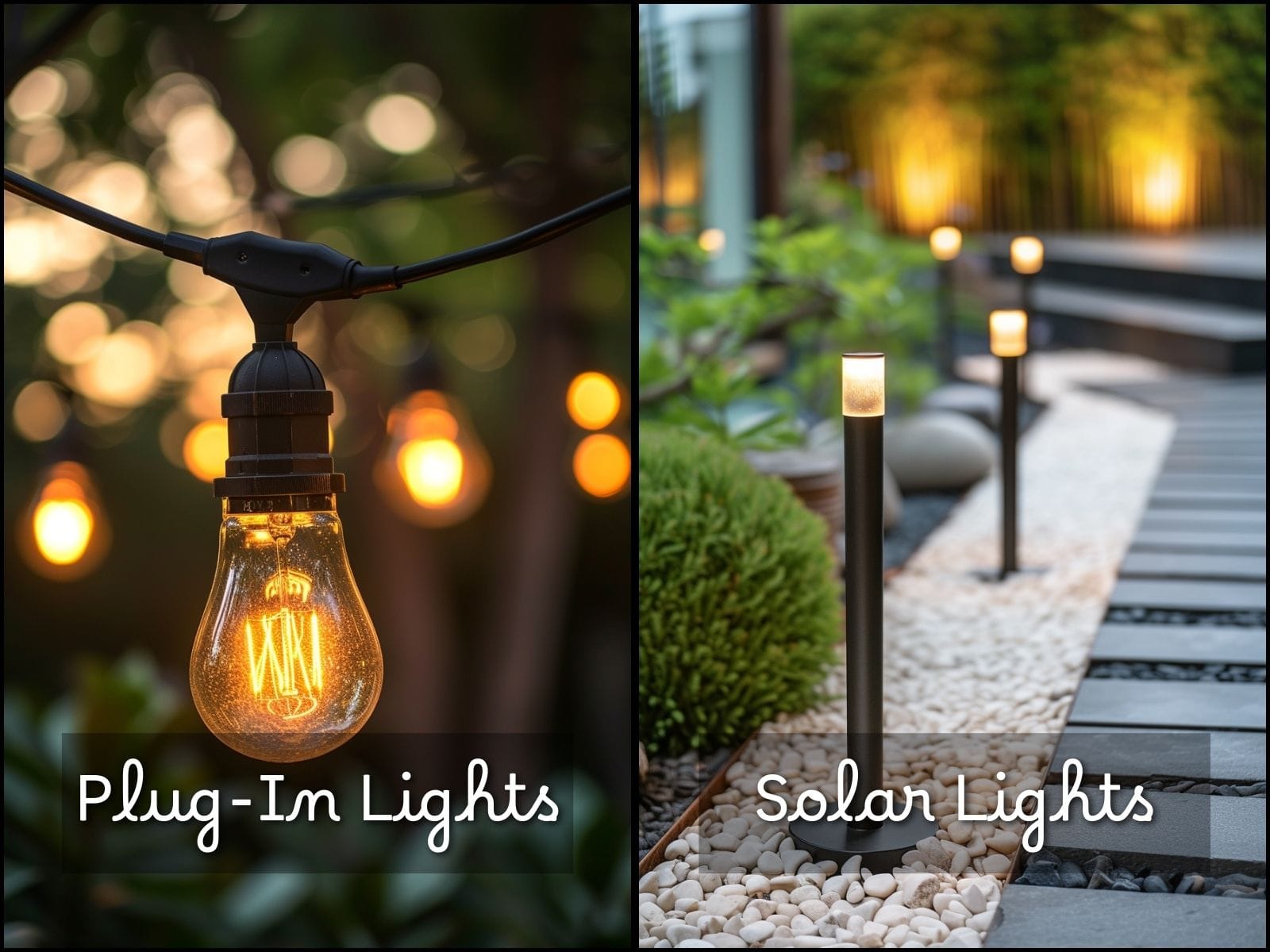 Wired outdoor lights versus solar outdoor lights