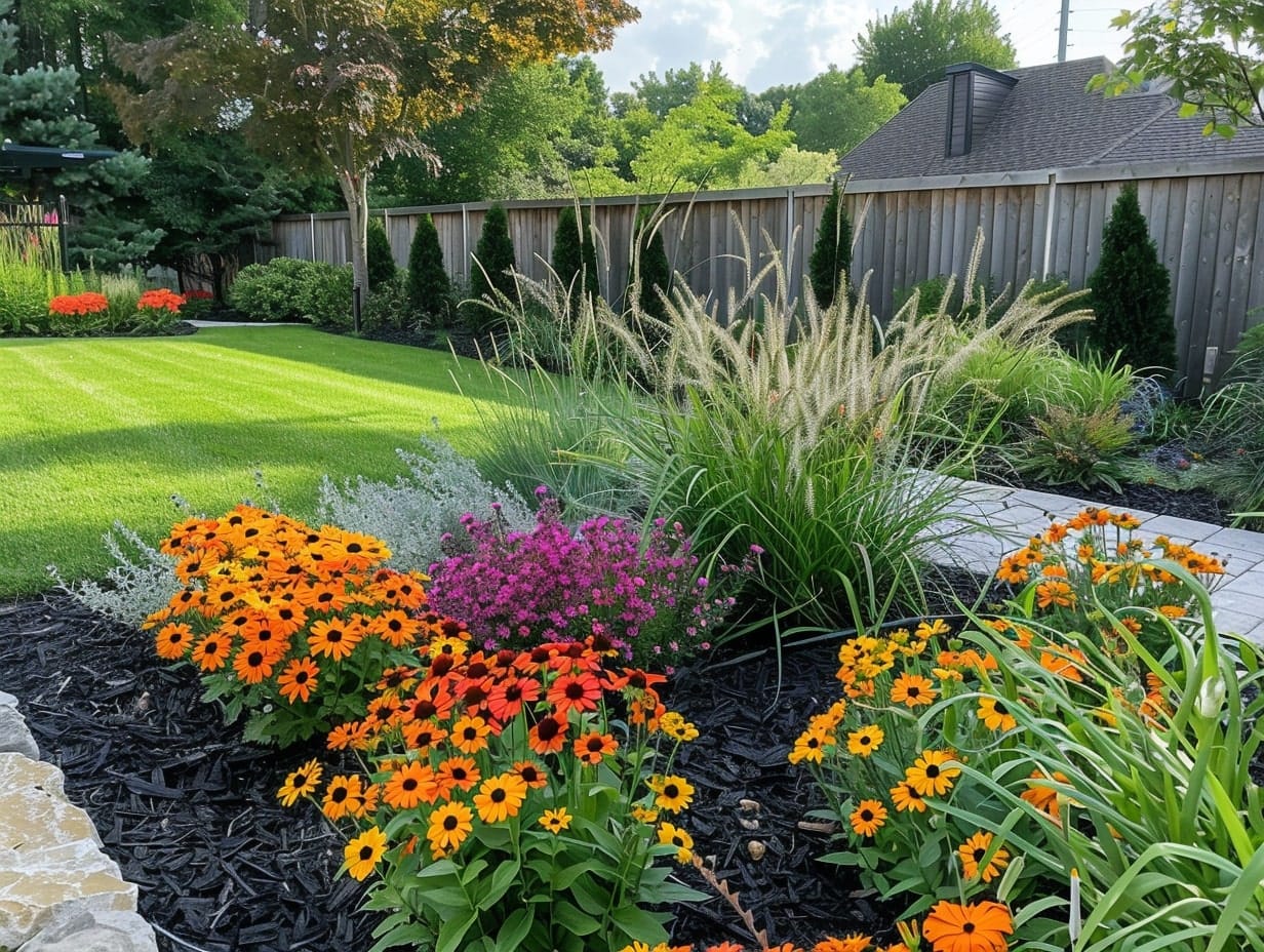 A garden with beautiful annuals 