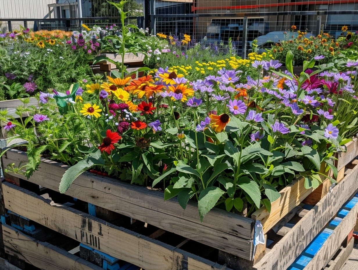 A butterfly-friendly flower garden