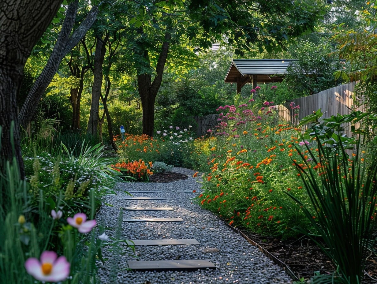 Shade-tolerant flowers grown under garden trees