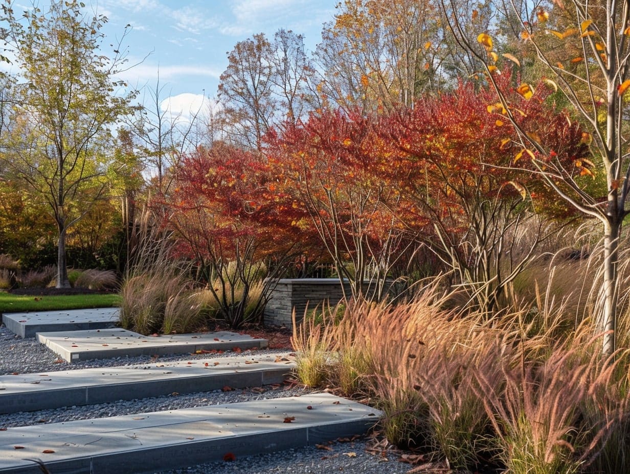 Native plants grown in a backyard