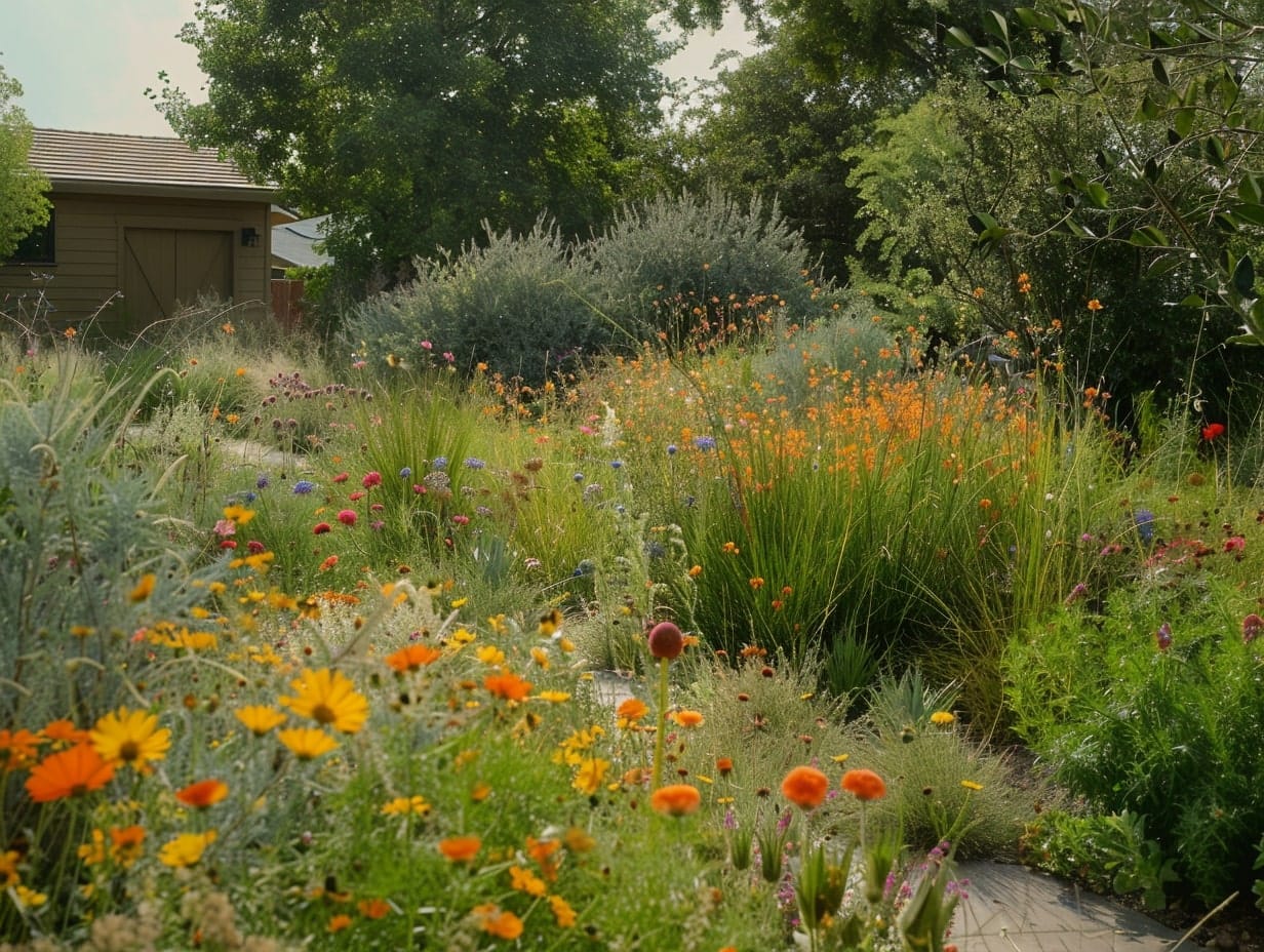 A garden with native wildflowers 