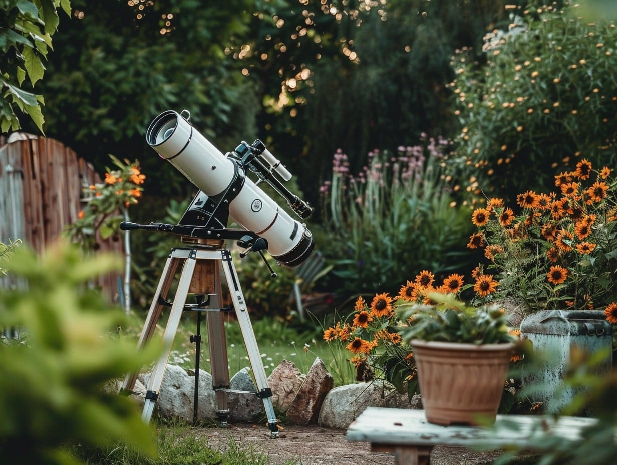 An open observatory in a garden