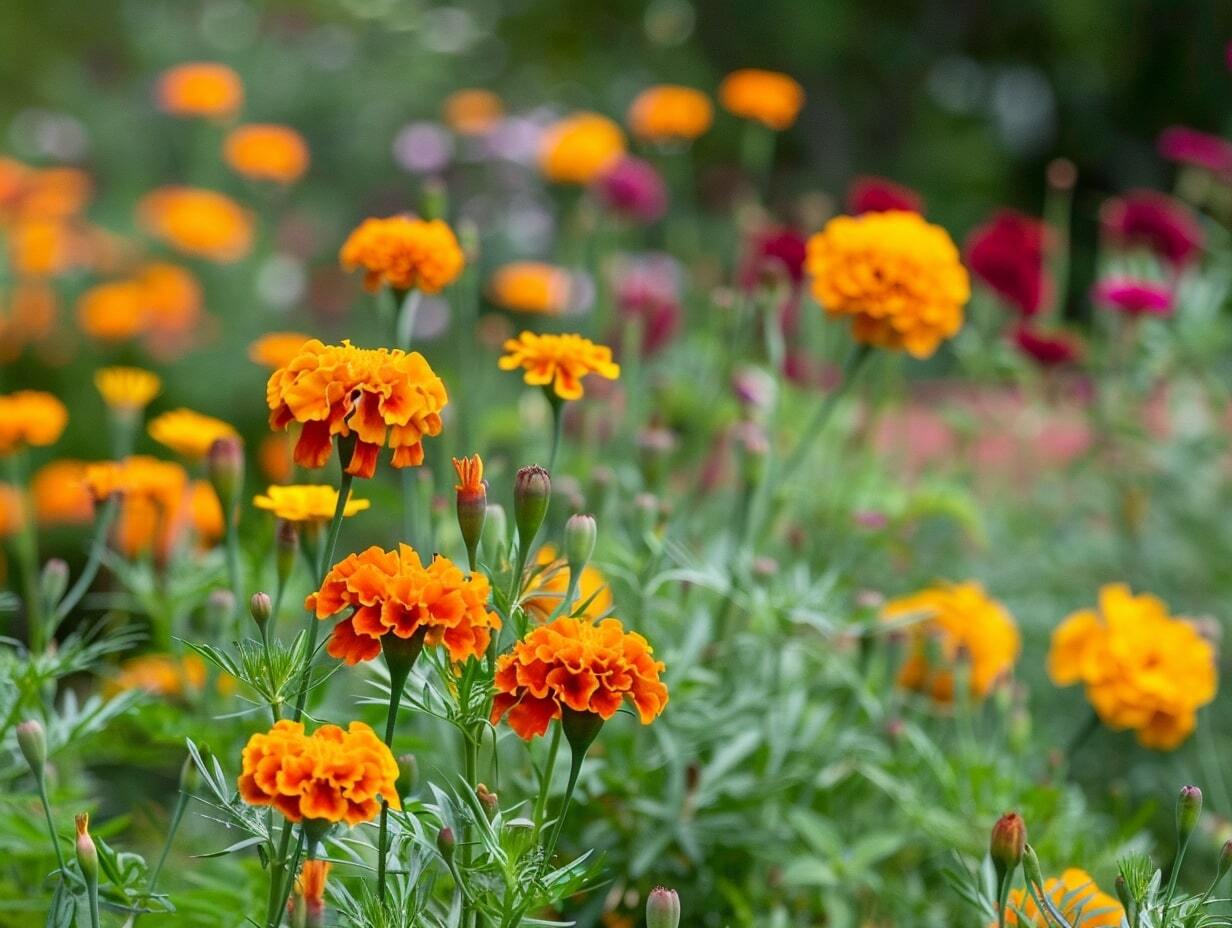 Different varieties of marigold