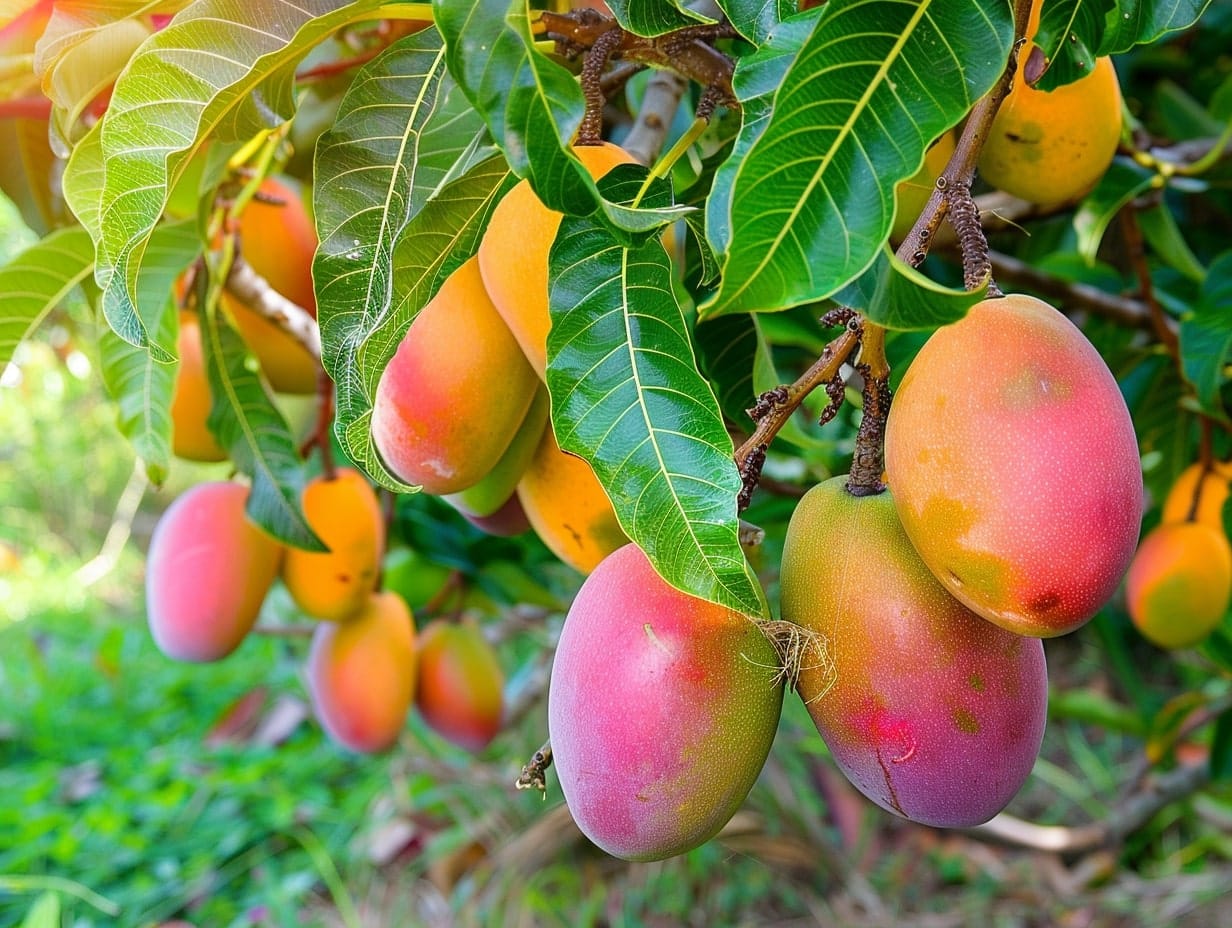 abundant mango tree in the backyard