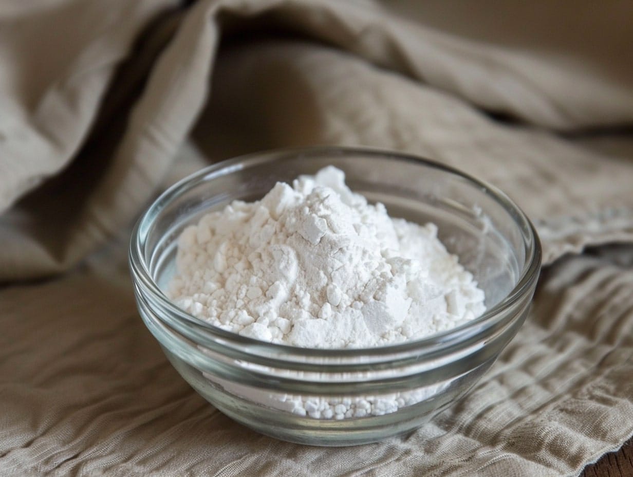 baking soda in a small glass bowl