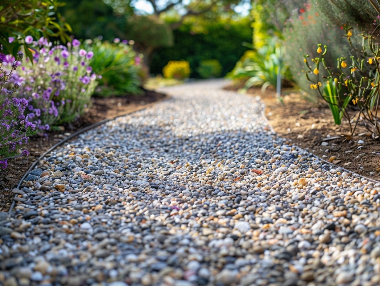 backyard with Crushed Shell Paths