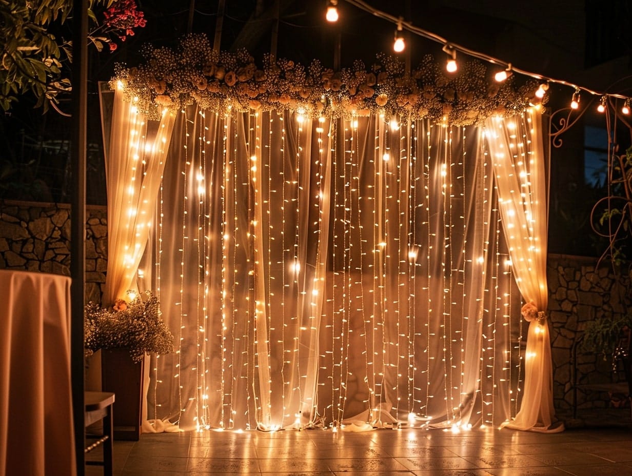 Curtain Lights for a Sparkling Backdrop