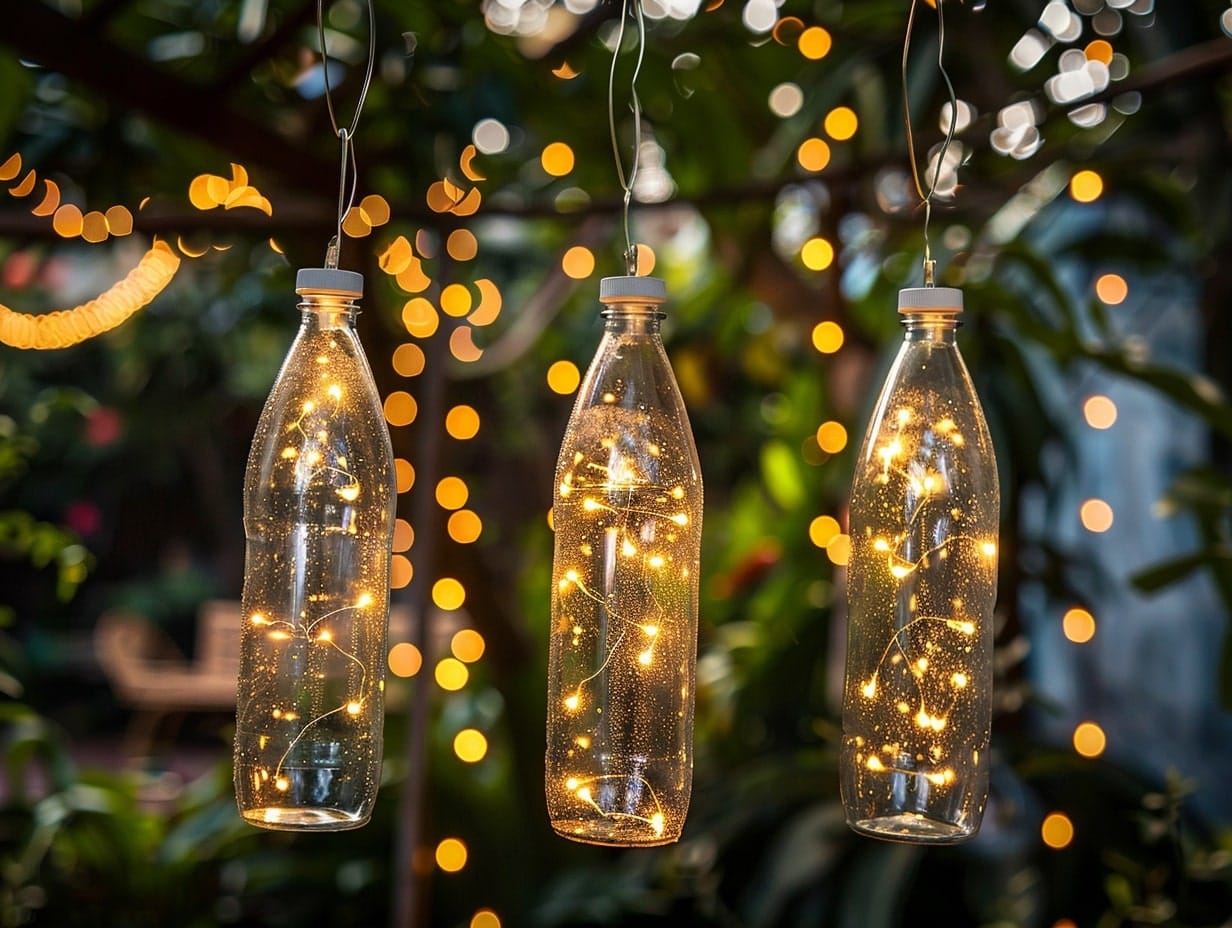 DIY plastic water bottle fairy lights