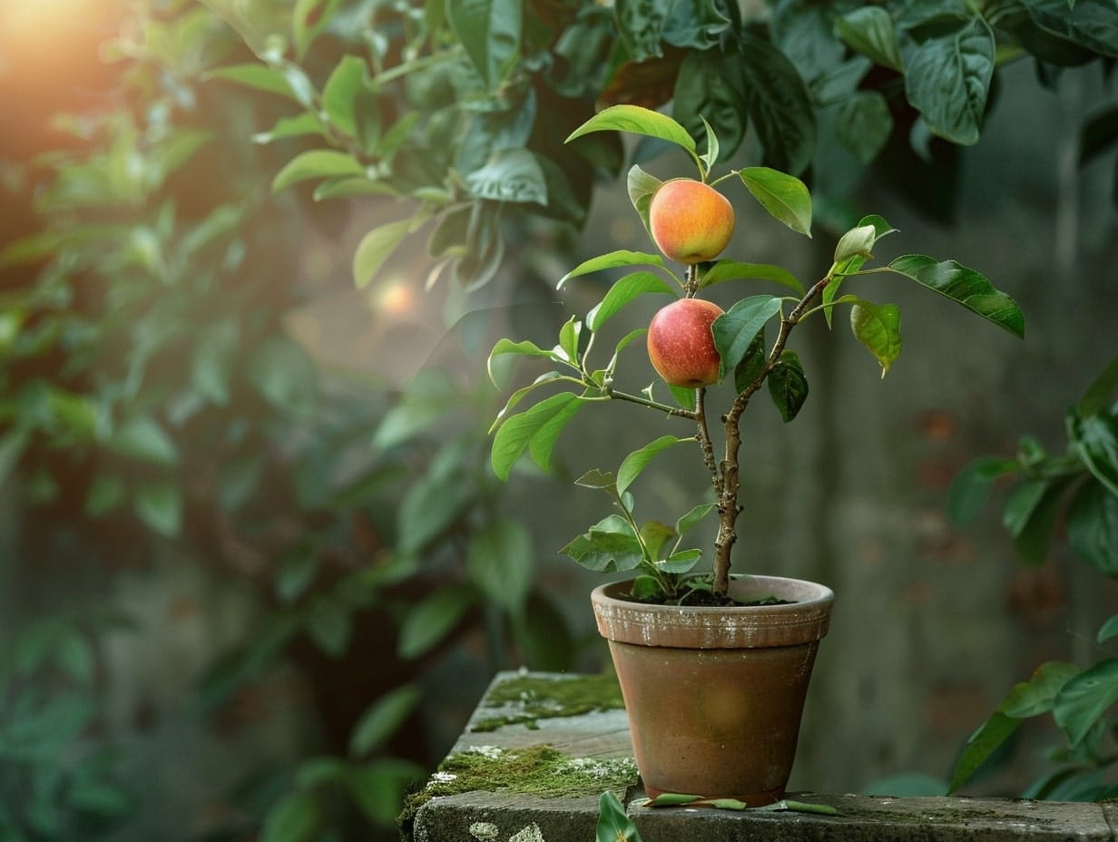 fruit plant potted in a pot