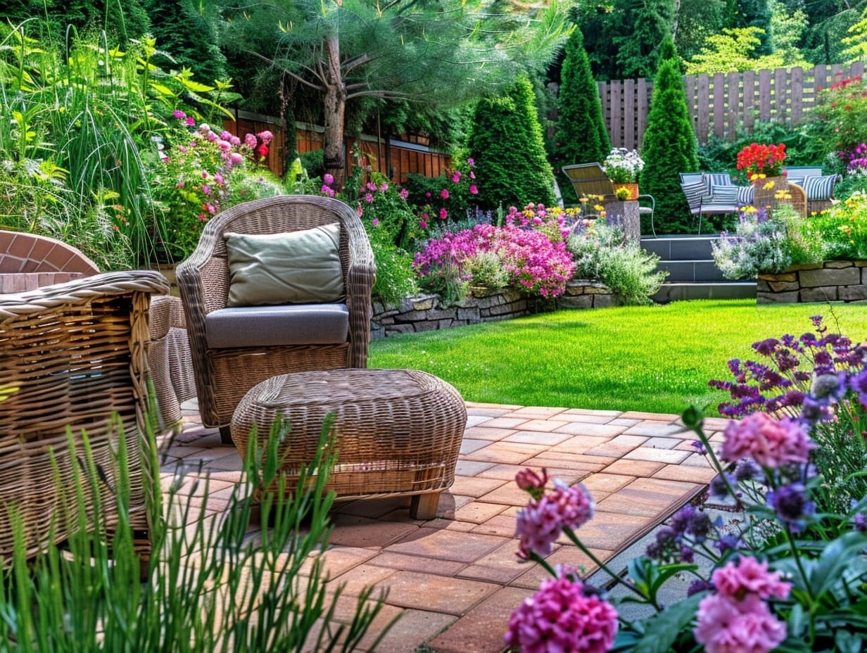 Beautiful garden patio