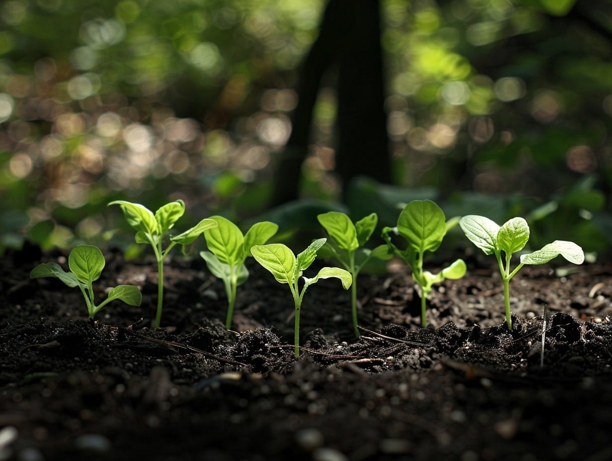 hardening seedlings in the shade