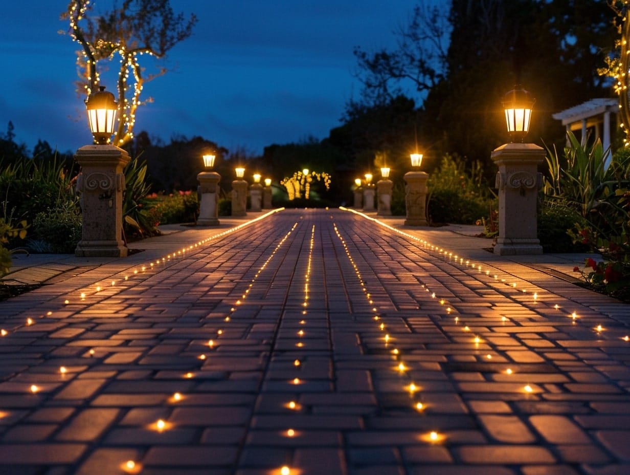 Pathways with LED Paver Lights