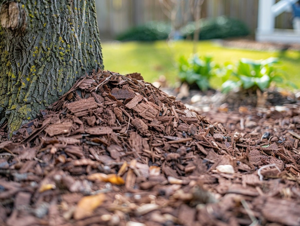 mulch volcano at tree base