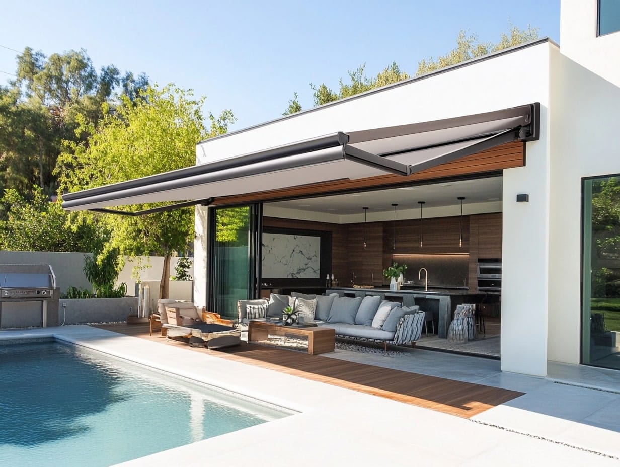 Outdoor Room with Artistic Shade Structures