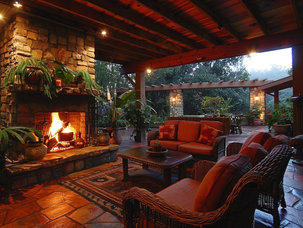 Outdoor Room with Ambient Lighting