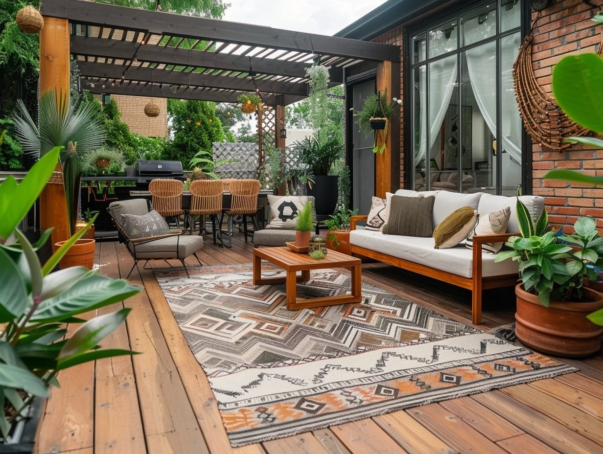 Urban Patio with Outdoor Rugs