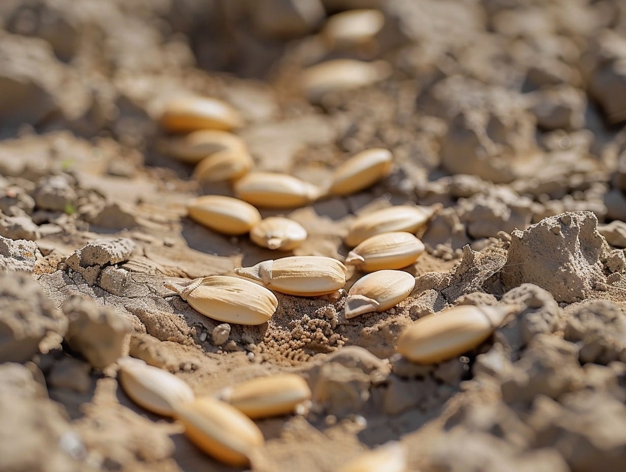 seeds in dry hot weather