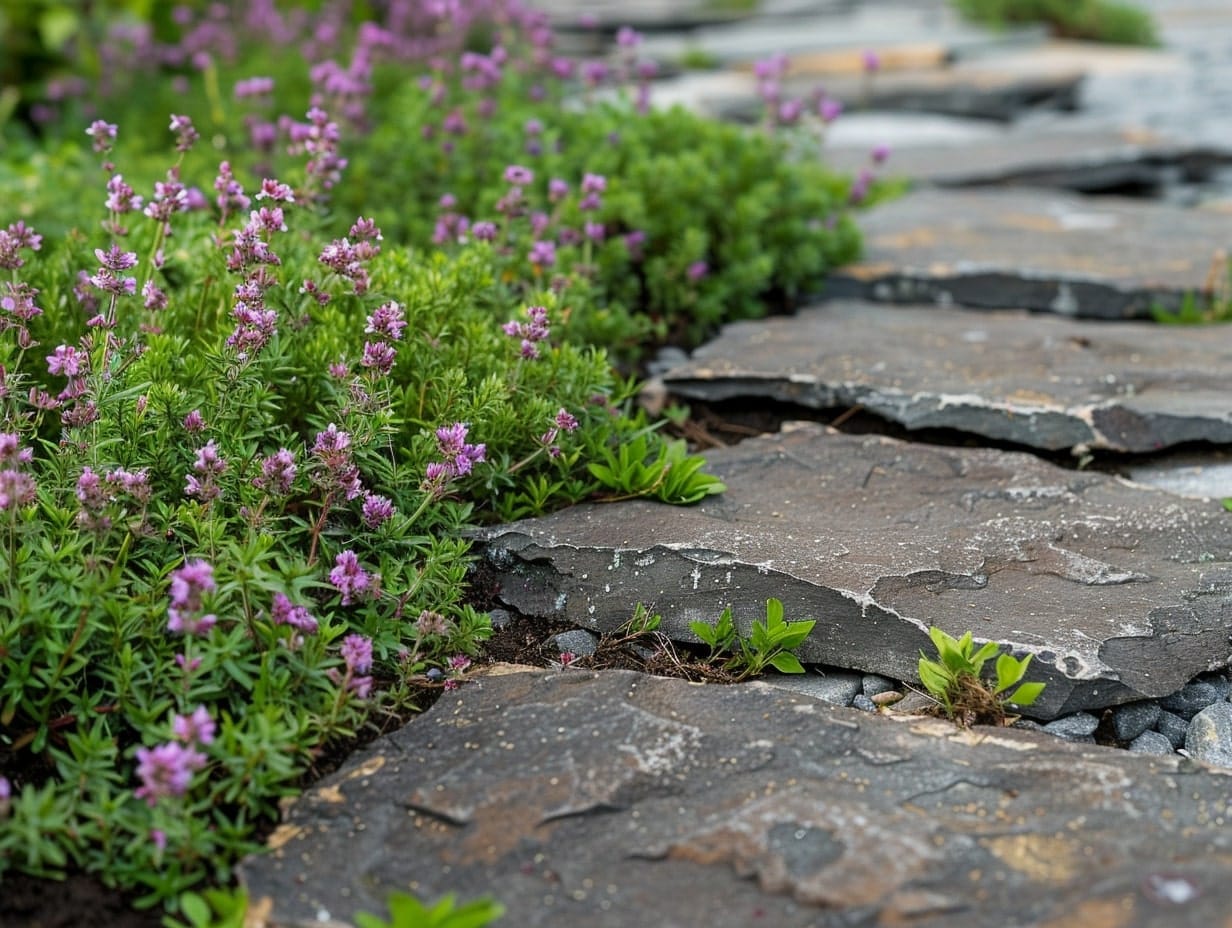 Backyard with Stepping Stones with Ground Cover