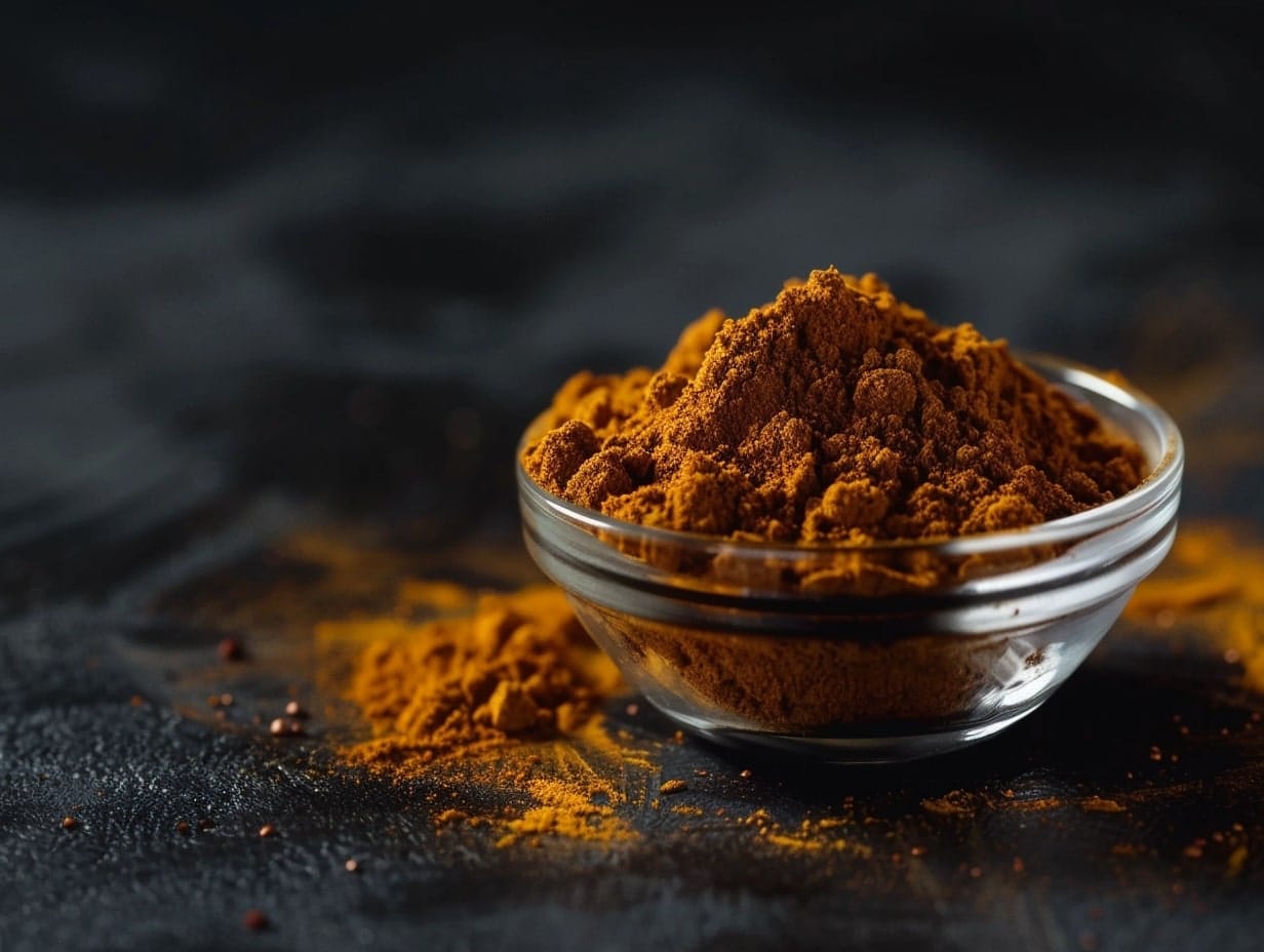 turmeric in a small glass bowl