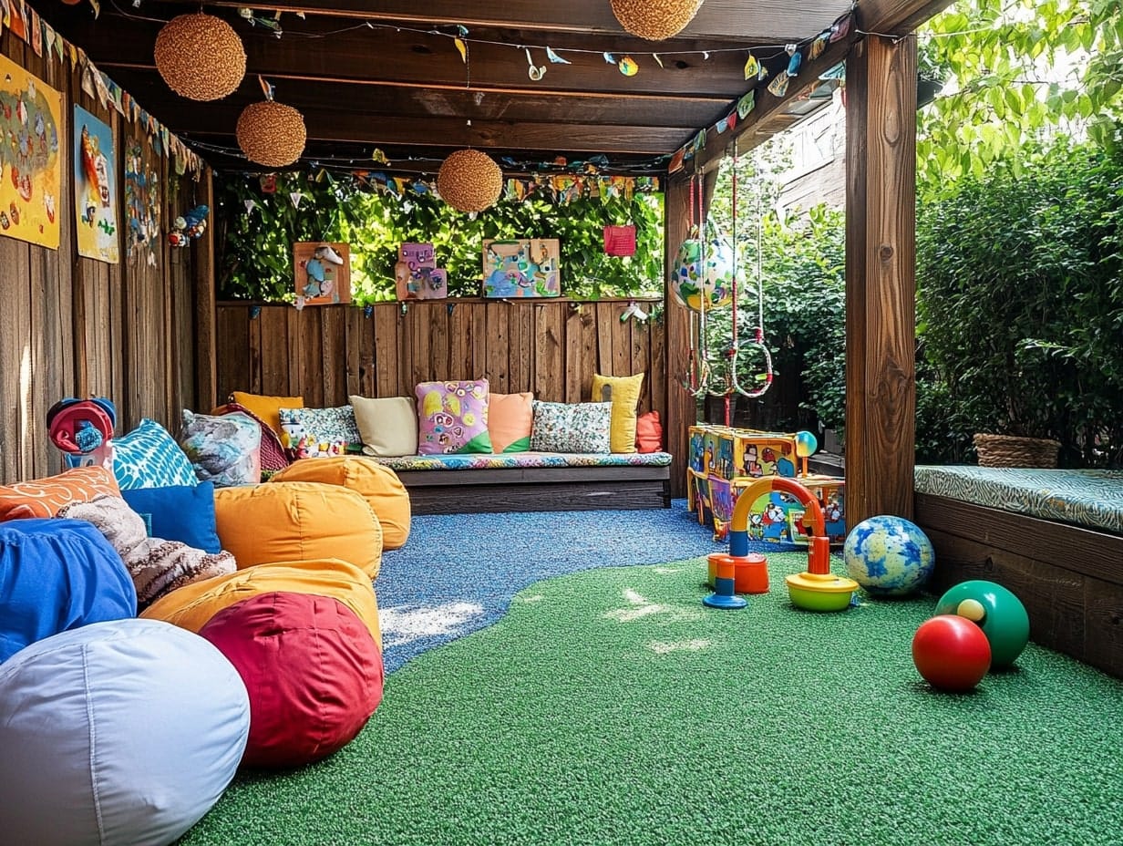 a children's playroom in the garden