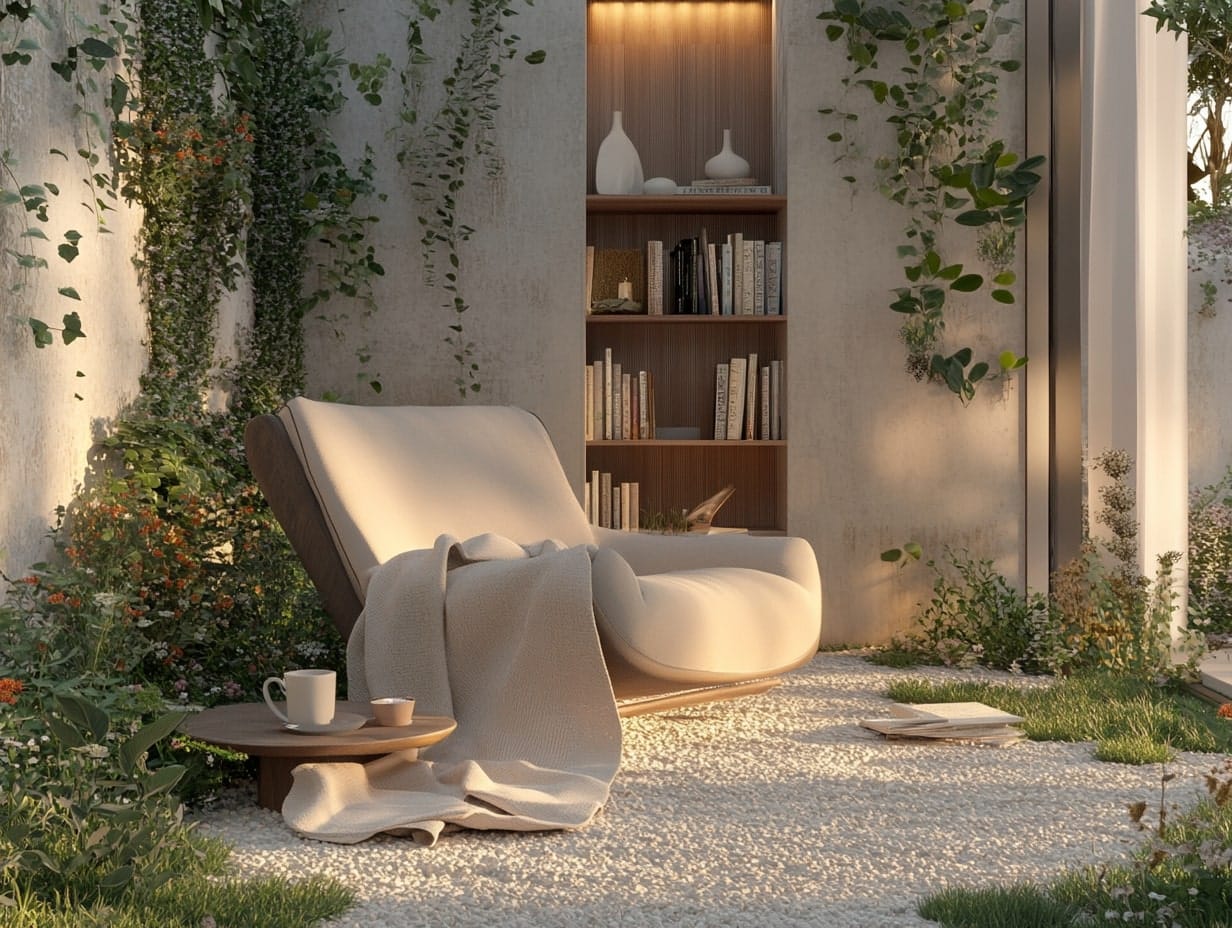 cozy garden reading room