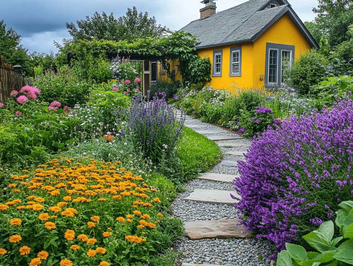 Fragrant Herb Gardens in a cottage backyard