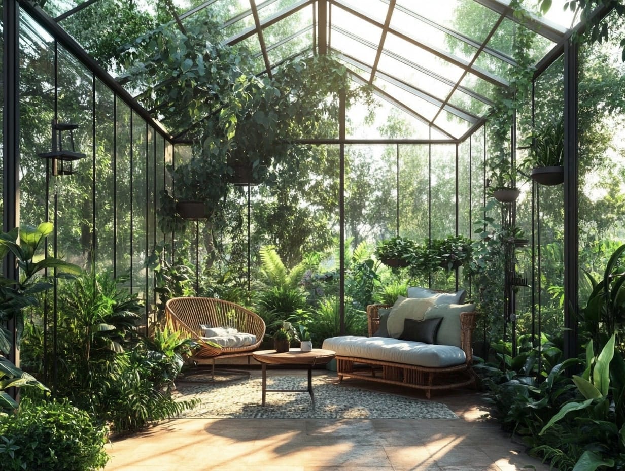 a greenhouse garden room