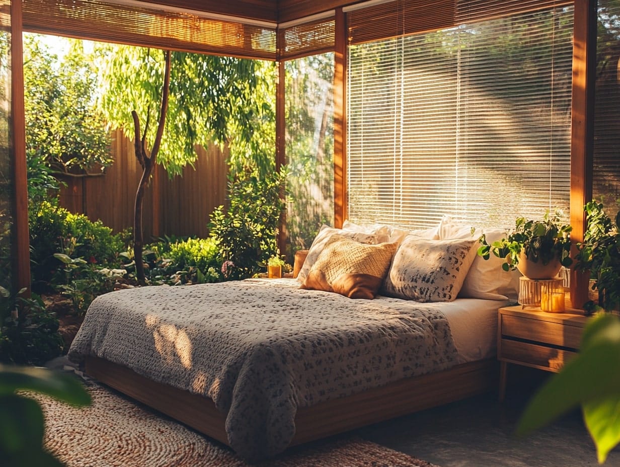 a guest room in the garden