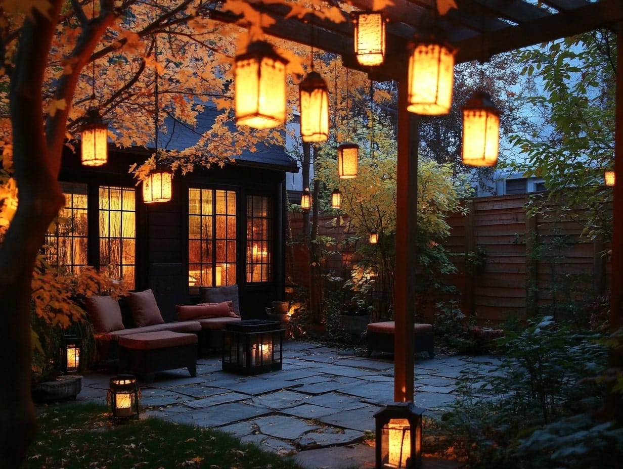 Lanterns and Candlelight for autumn lighting