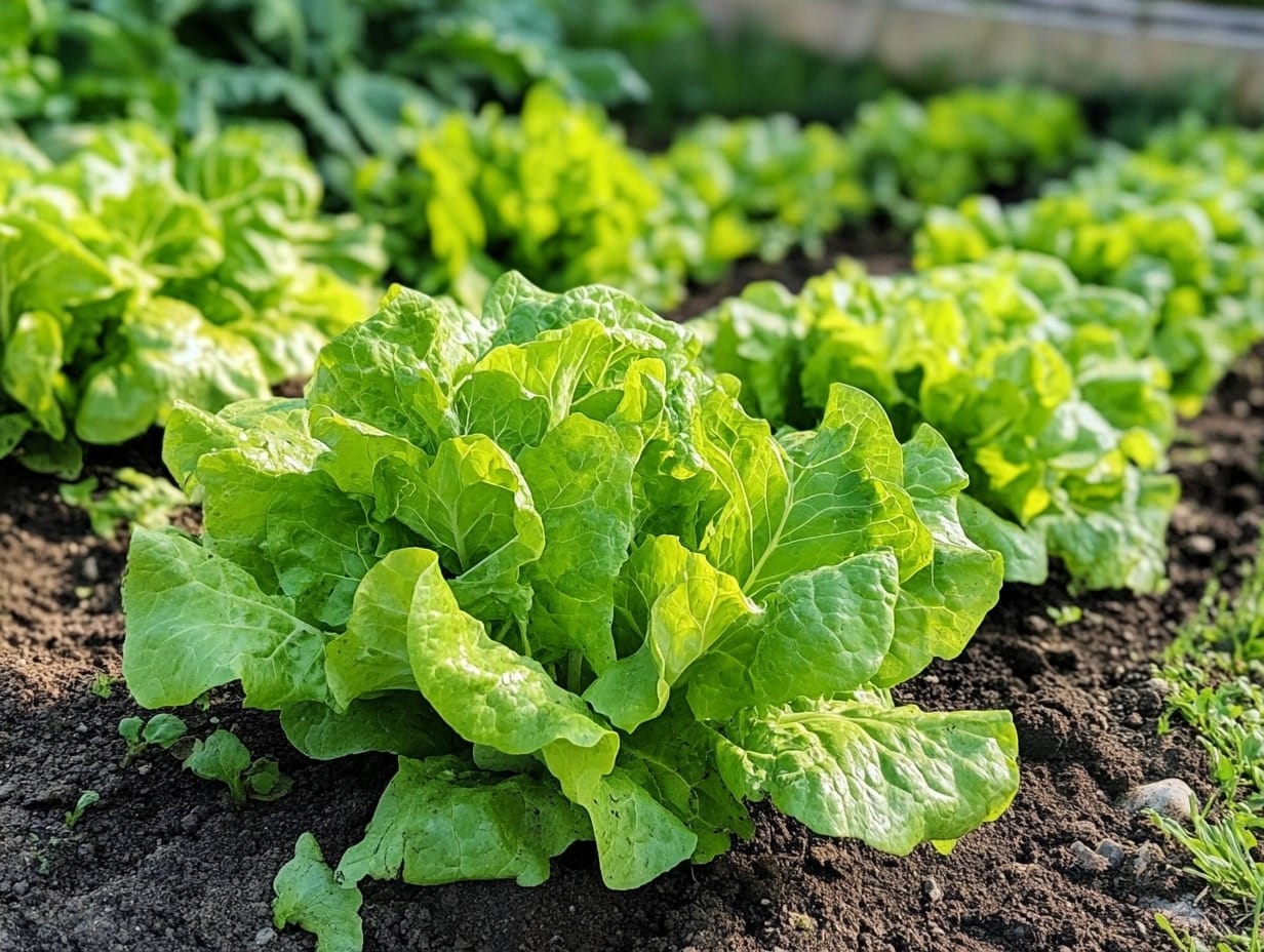 lettuce growing in a garden