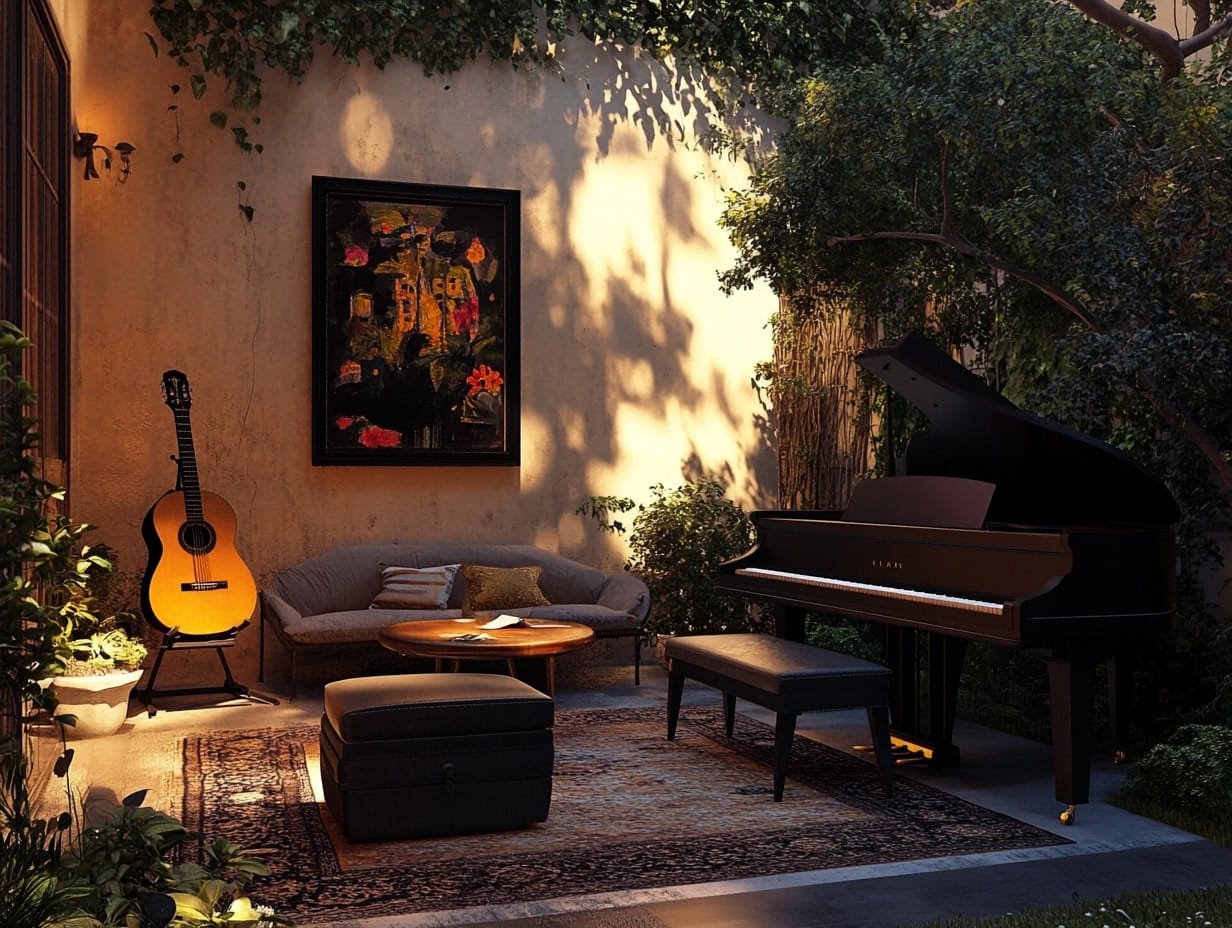 a music room in the garden