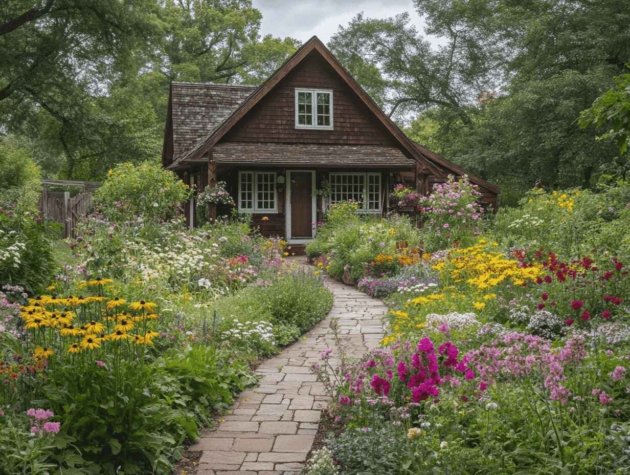 Seasonal Planting for Year-Round Interest in a cottage backyard