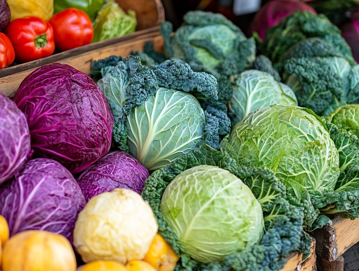 different varieties of cabbage