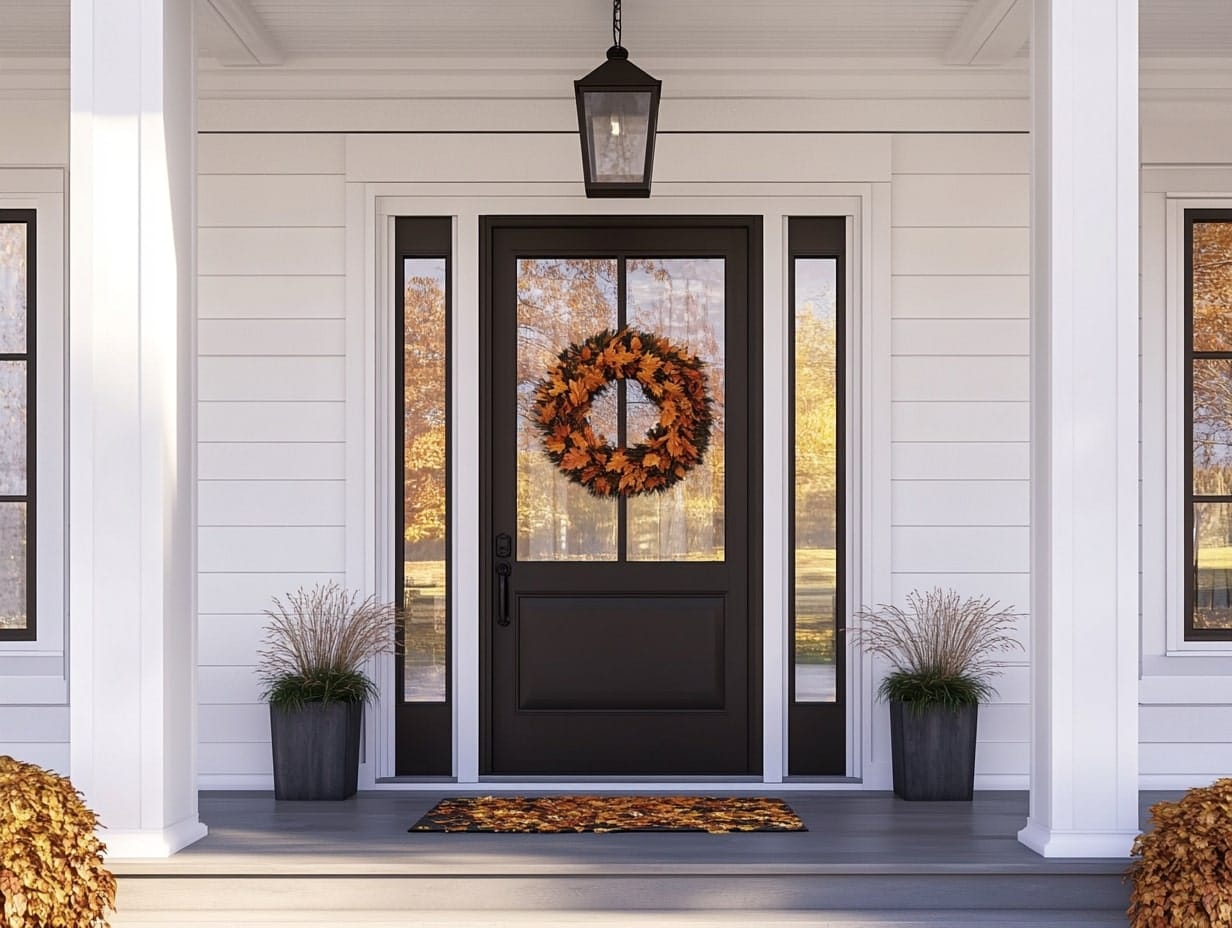 Front Porch With Autumn Wreath for a Seasonal Welcome