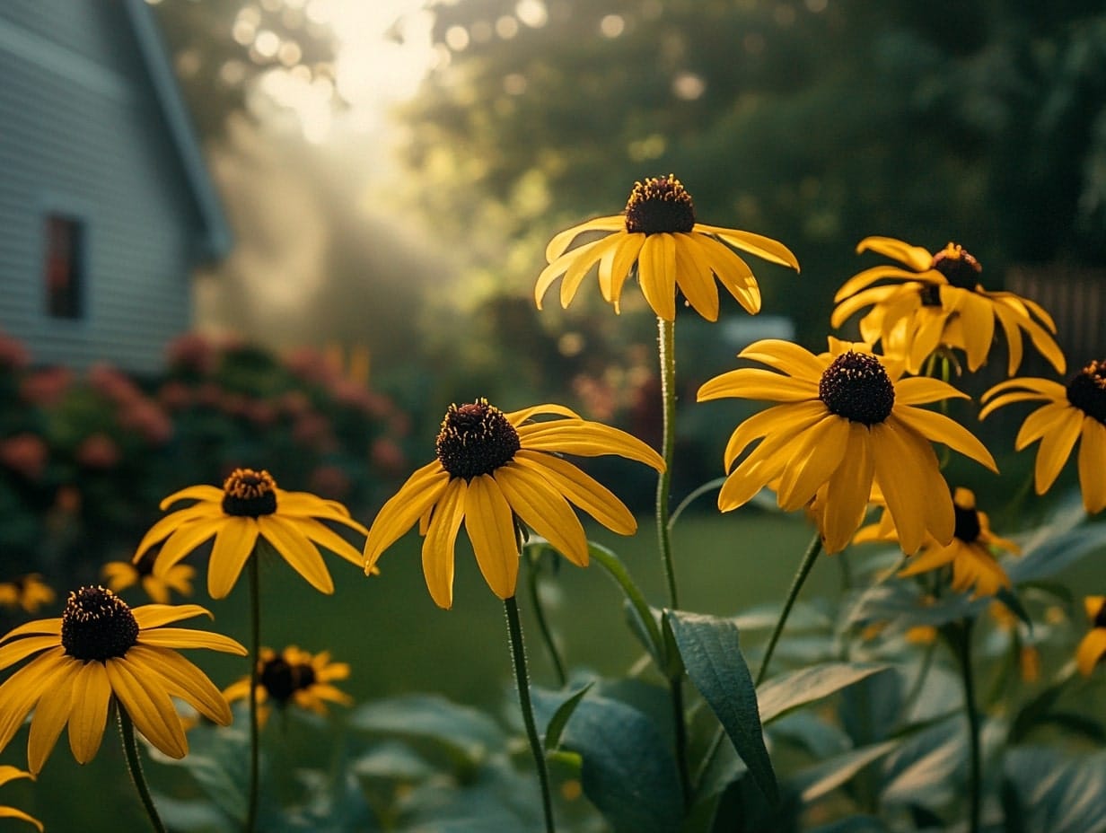 black-eyed susan plants in a garden