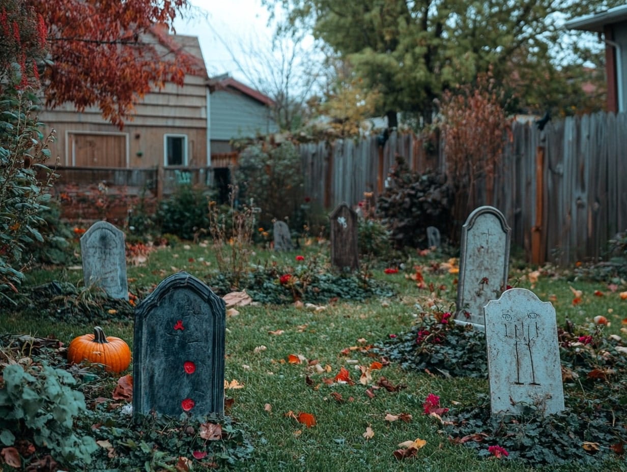 DIY gravestones for halloween