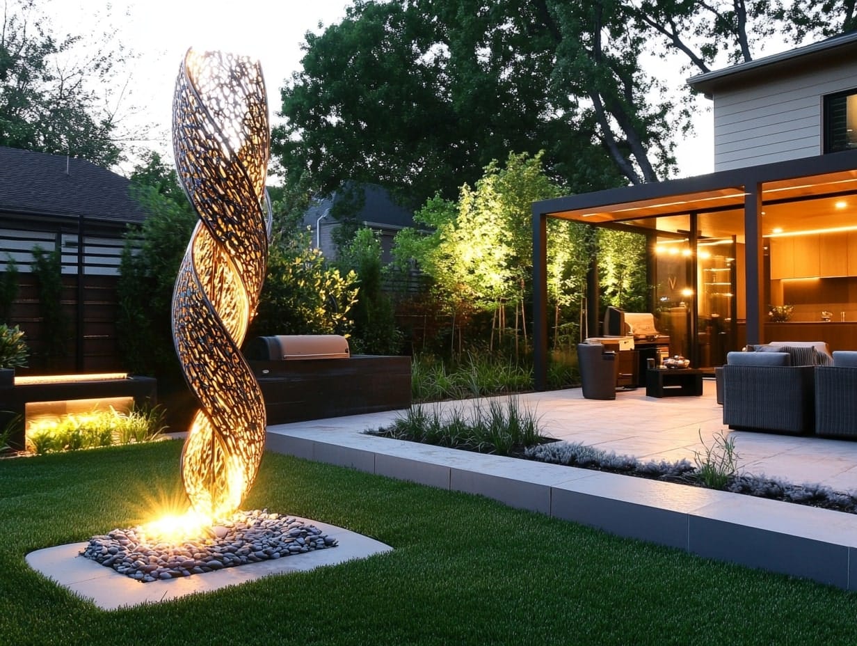 Sculptural Outdoor Lighting for a Striking Evening Effect