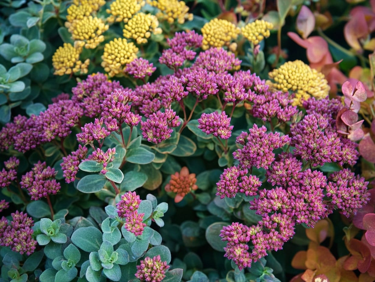 sedum plants in a garden