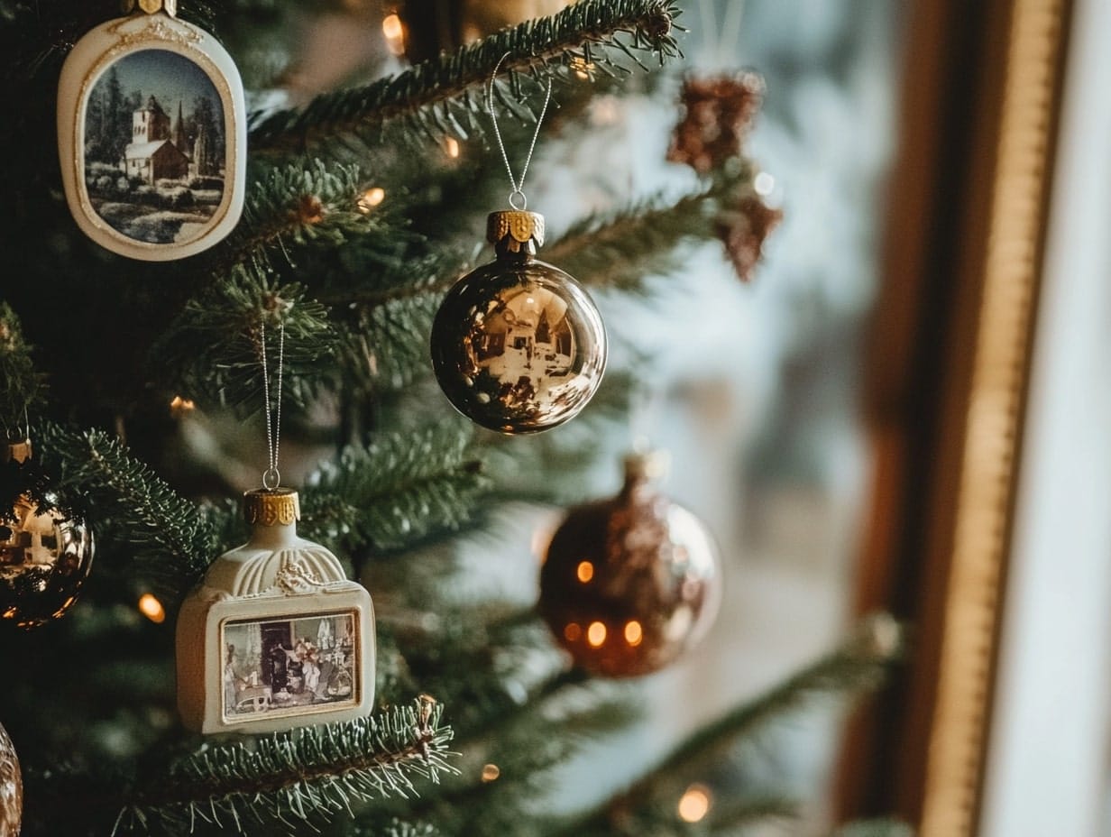 Christmas Tree with Unique Ornaments