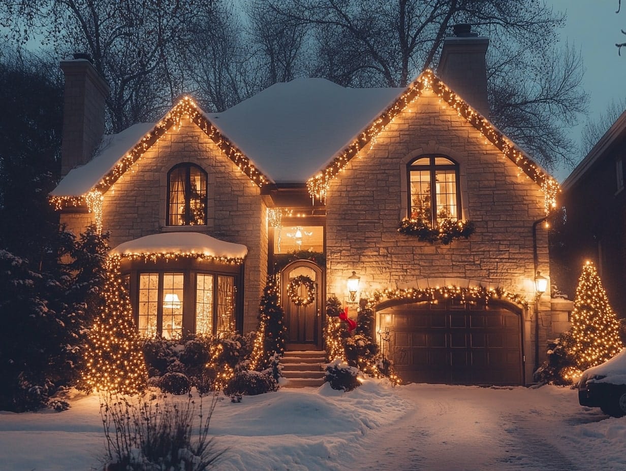 Twinkling Outdoor Lights for Christmas