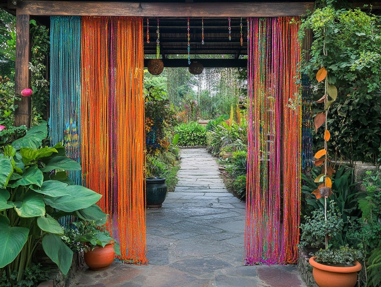 Beaded Curtains at Entrances