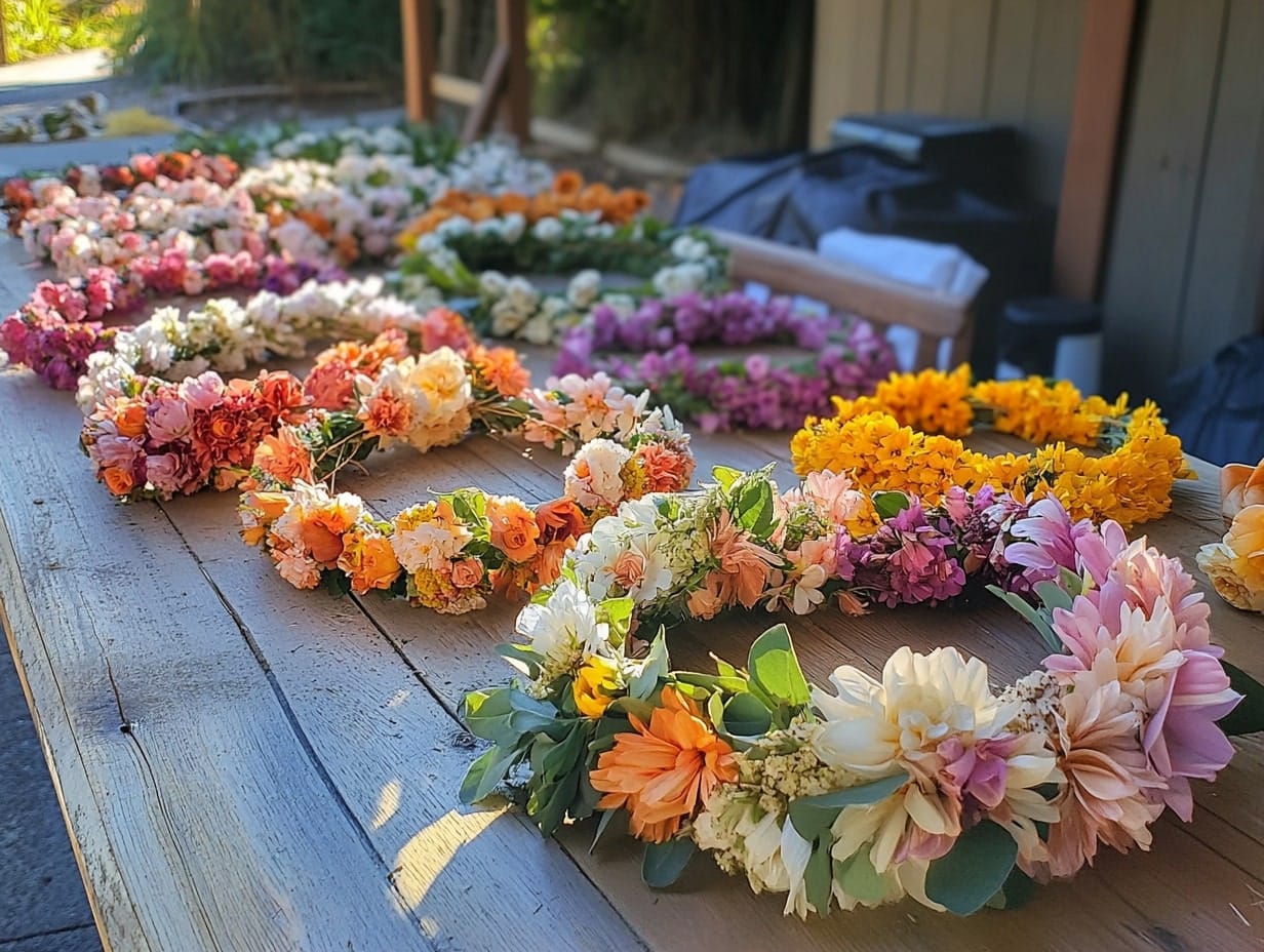 DIY Flower Crowns for Visitors