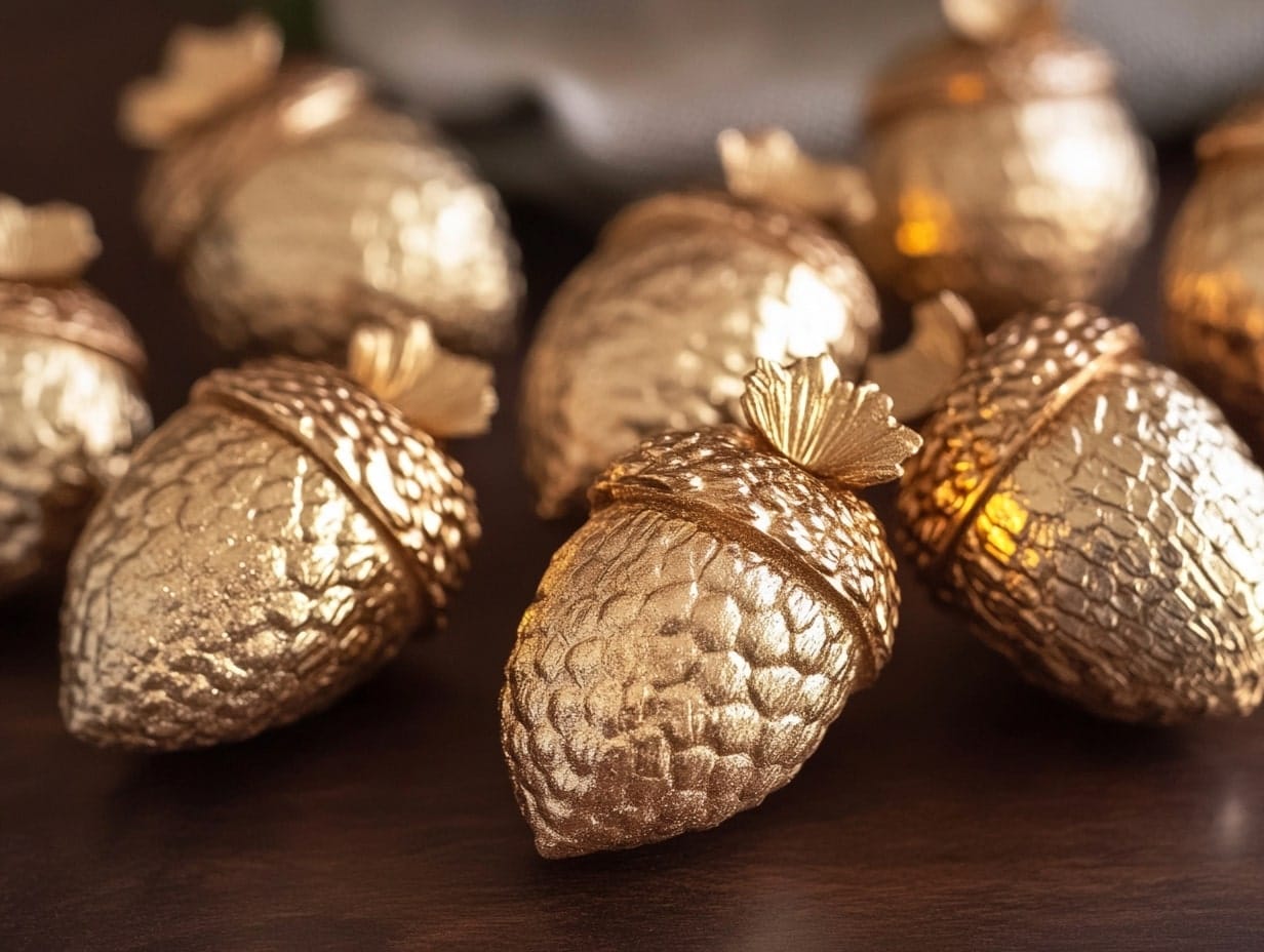 Gold-Dipped Acorns