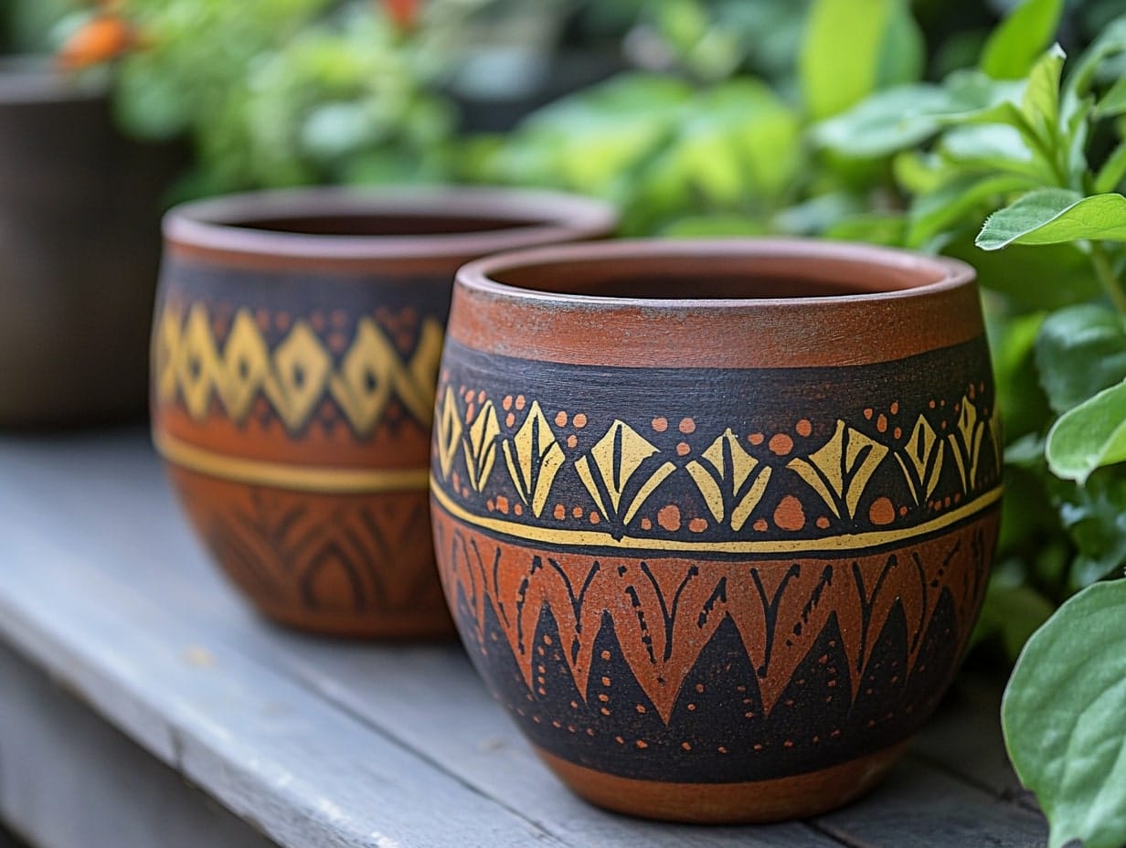 Henna-Inspired Garden Statues and Pots