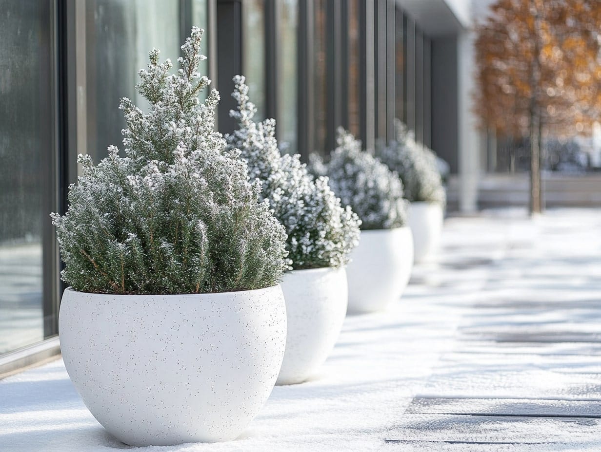 Snow-Themed Planters