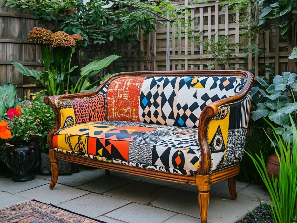 Upcycled Vintage Furniture with Bold Patterns