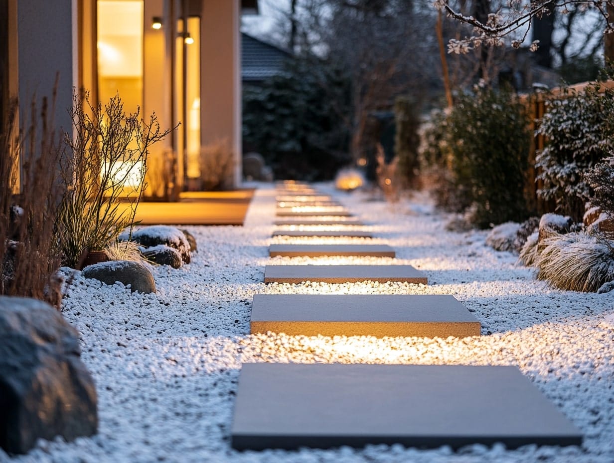 Winter-Themed Garden Path